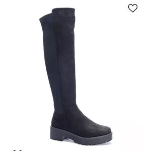 DIRTY LAUNDRY Black Mabelline Lug Sole Boots